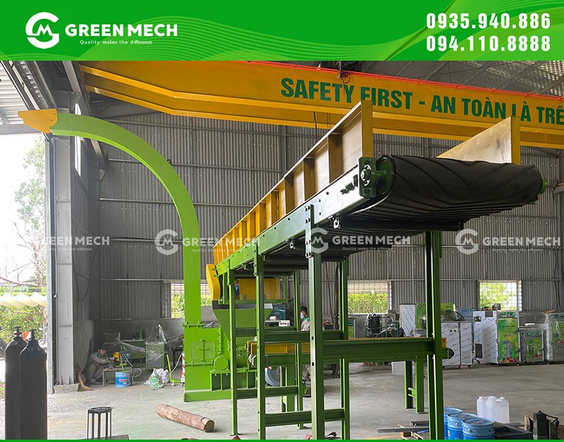 Máy băm dăm gỗ hiện đại GREEN MECH giúp tối ưu hóa quá trình chế biến gỗ